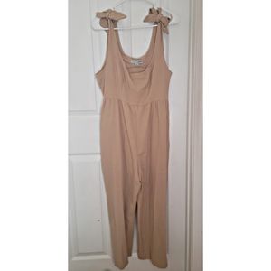 Luukse Tan Jumpsuit Romper large